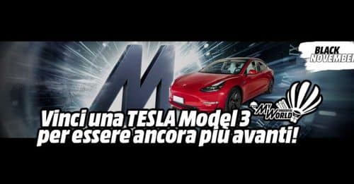 Vinci una Tesla Model 3 con Mediaworld
