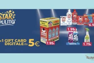 Le Star del Pulito Tigotà Gift Card 5 euro WC Net Omino Bianco Citrosil