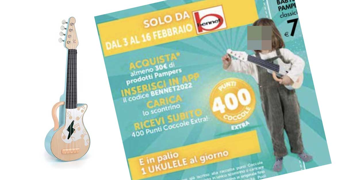 Vinci l’ukulele con Pampers