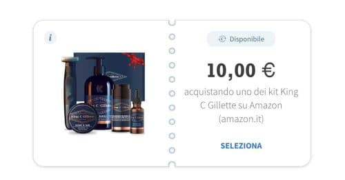 Cashback King C Gillette su Amazon