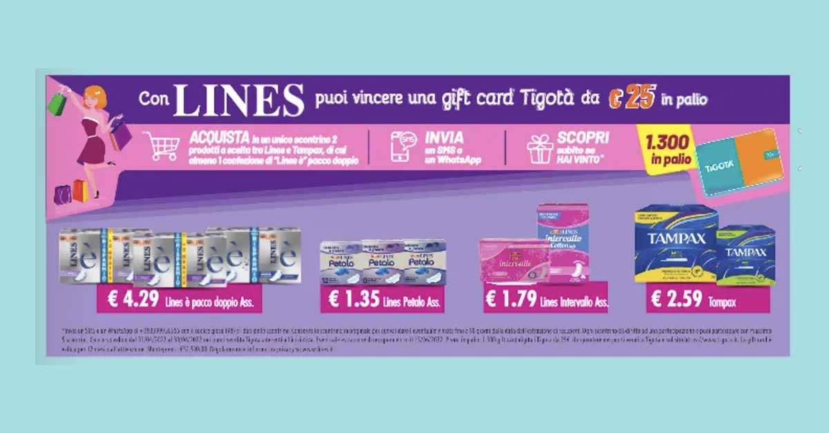 Con Lines puoi vincere una gift card digitale