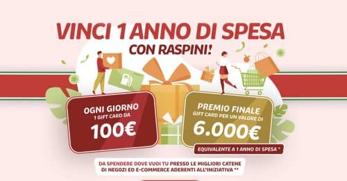 Vinci un anno di spesa con Raspini