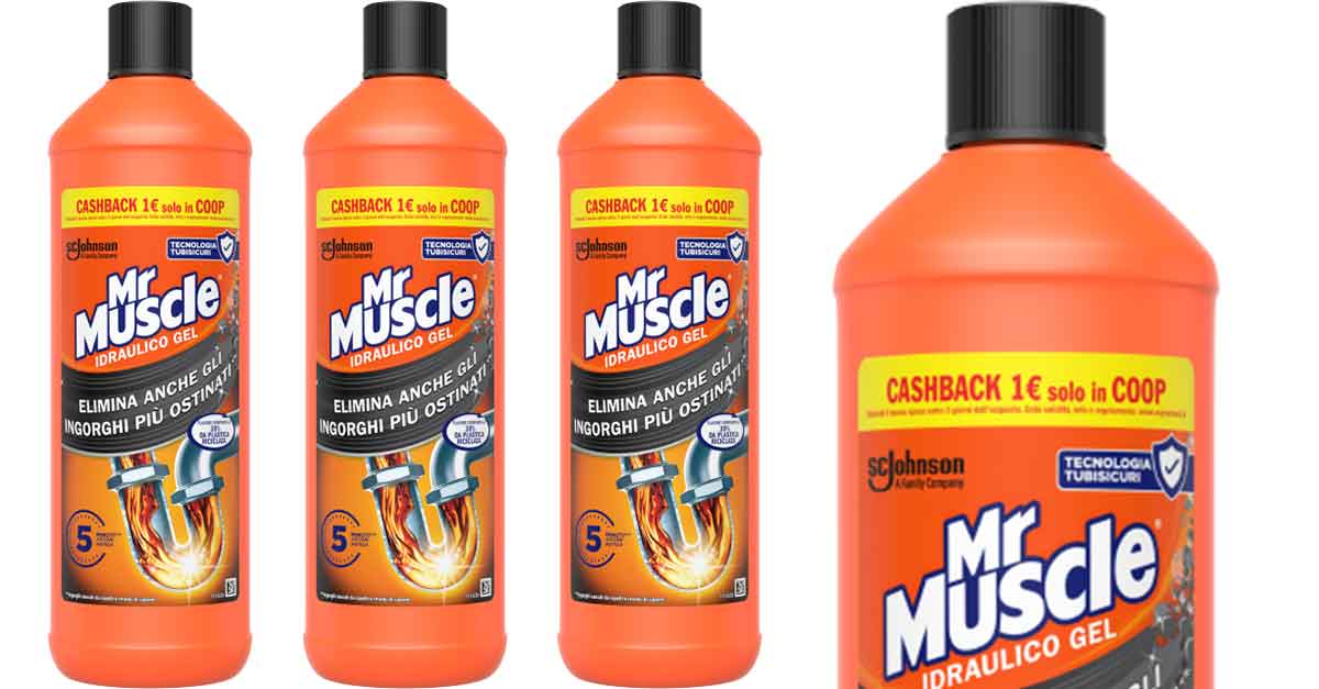 Cashback Mr Muscle: ti rimborsano 1€ con un buono spesa