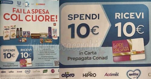 "Fai la spesa col cuore": spendi 10€ e ricevi 10€ in Conad card 1 Fai la spesa col cuore