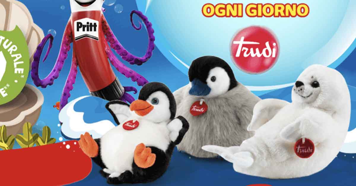 Acquista Pritt e prova a vincere un peluche Marino Trudi