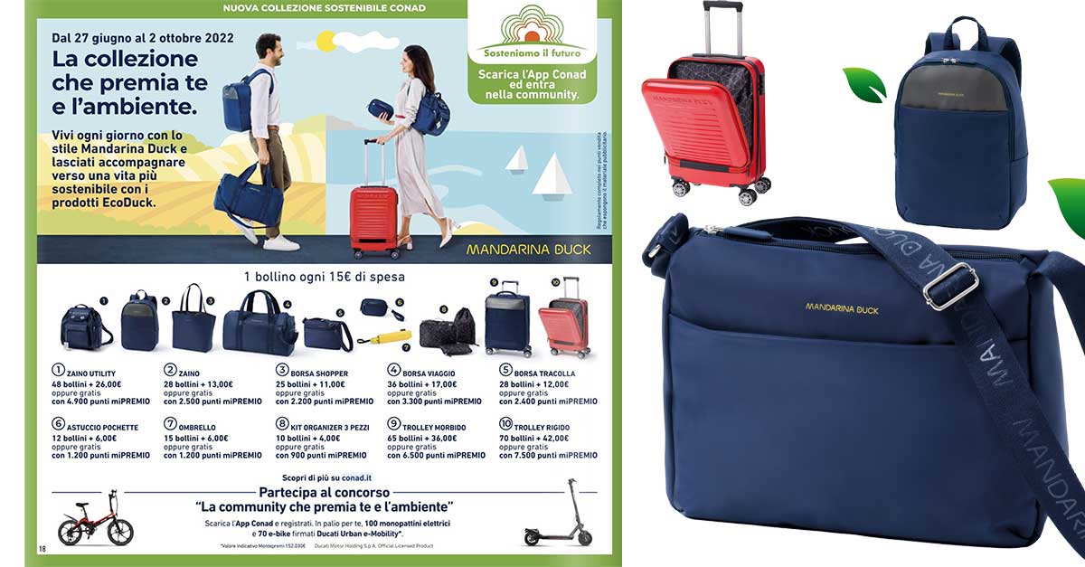 Zaino trolley sales mandarina duck