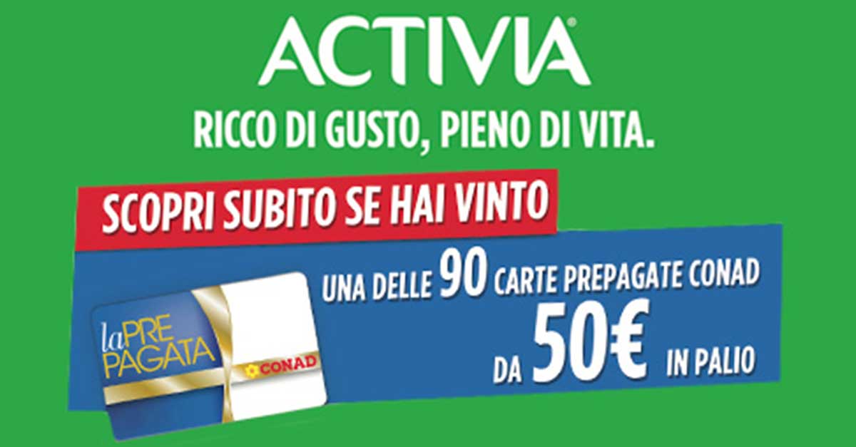 Con Activia vinci la spesa Conad