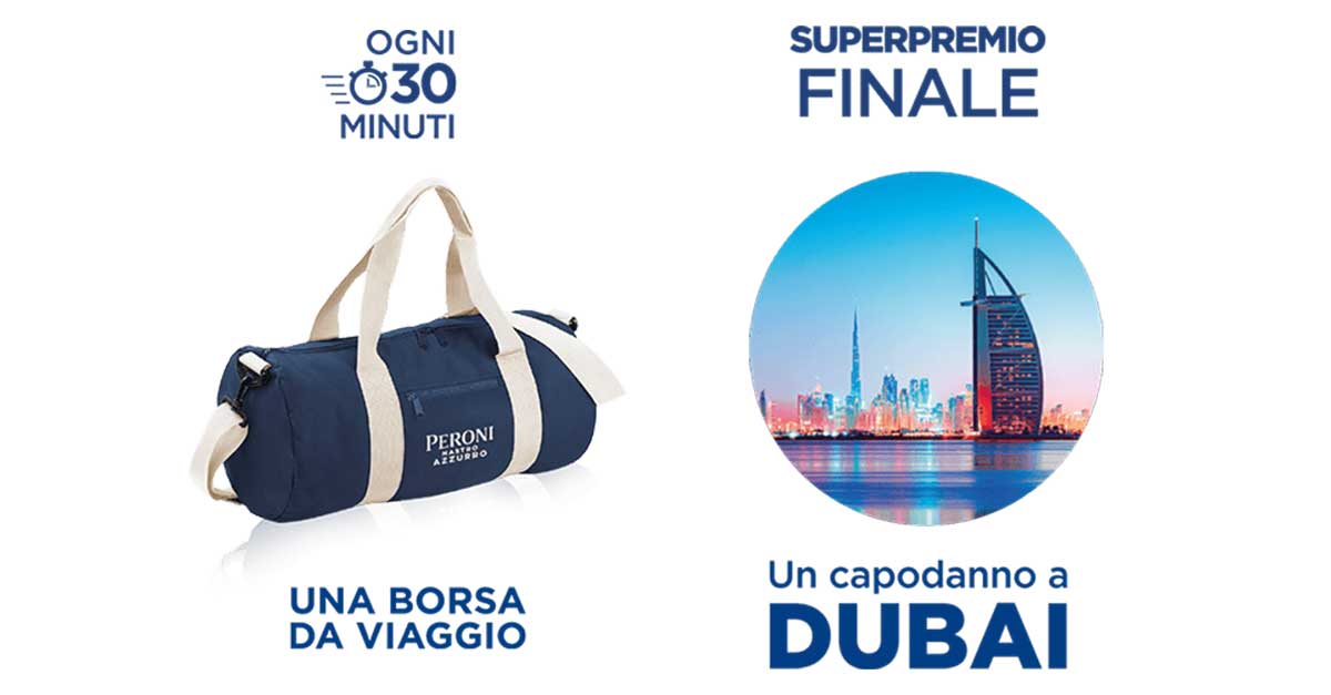 Concorso "Vinci il gusto" birra Peroni Nastro Azzurro