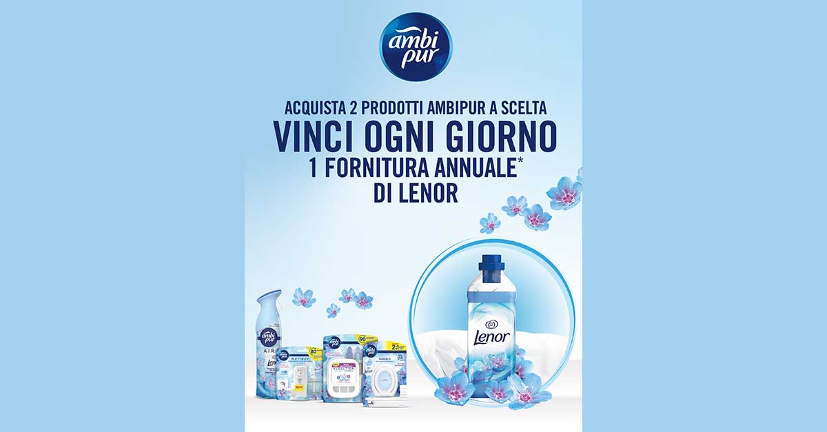 Vinci 1 anno di Lenor con Ambipur