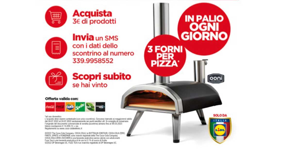 Vinci il forno per pizza con Coca-Cola e LIDL