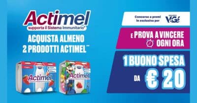 concorso Actimel ti regala la spesa