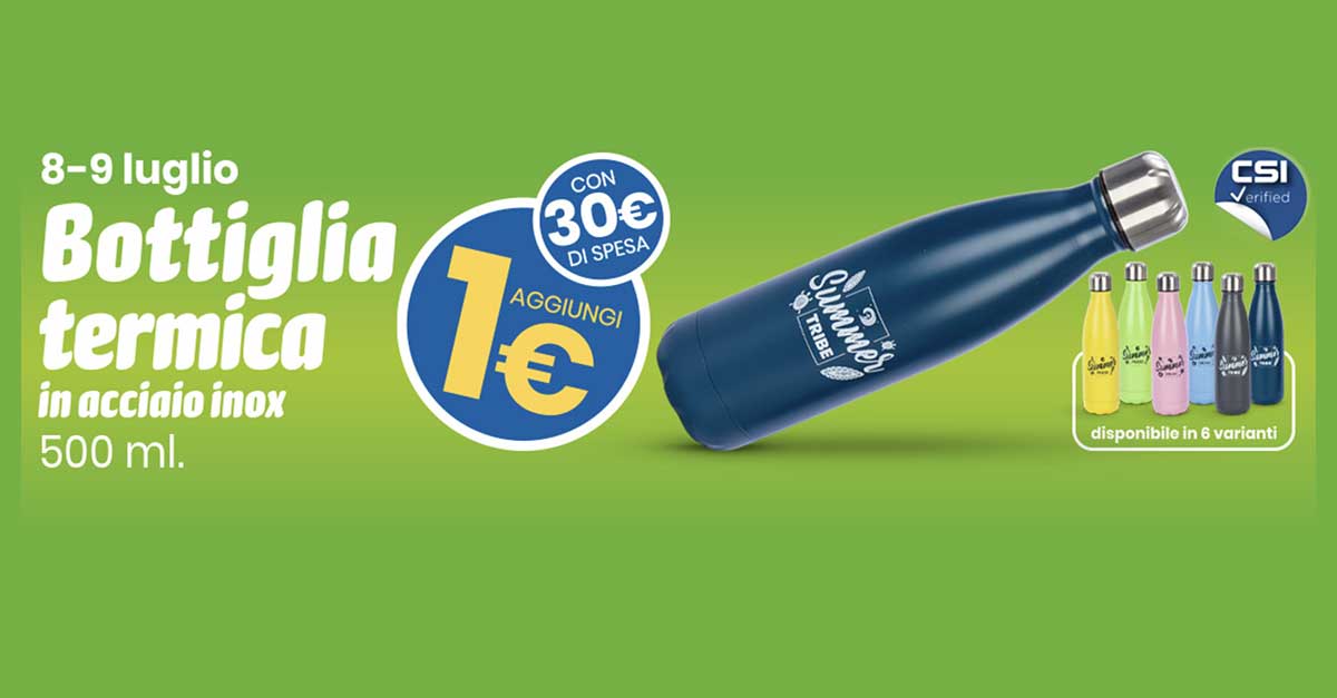 eurospin bottiglia termica