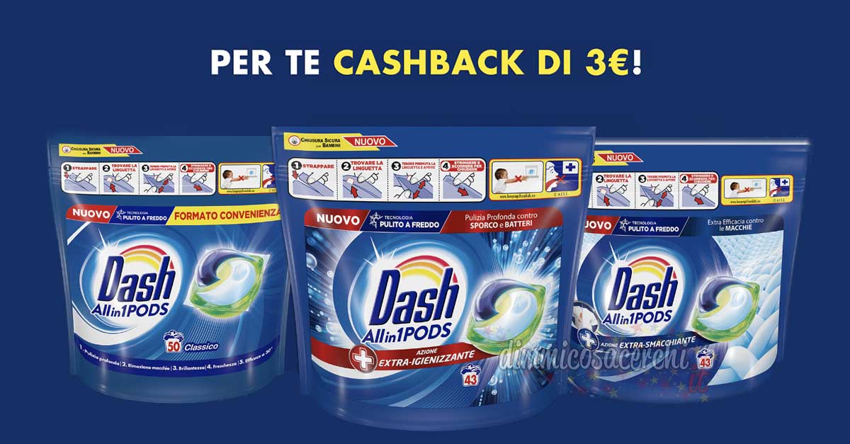 Cashback Dash Pods in Coop Shop: compra online e chiedi il rimborso -  DimmiCosaCerchi