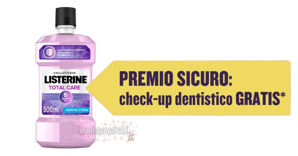 Listerine ti regala check-up dentistico GRATIS