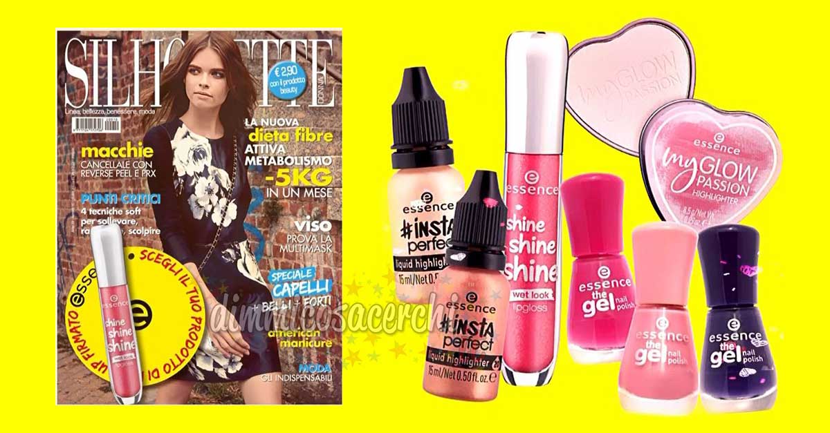 Edicola: Silhouette Donna con trucchi Essence Cosmetics (solo 2,90€) -  DimmiCosaCerchi