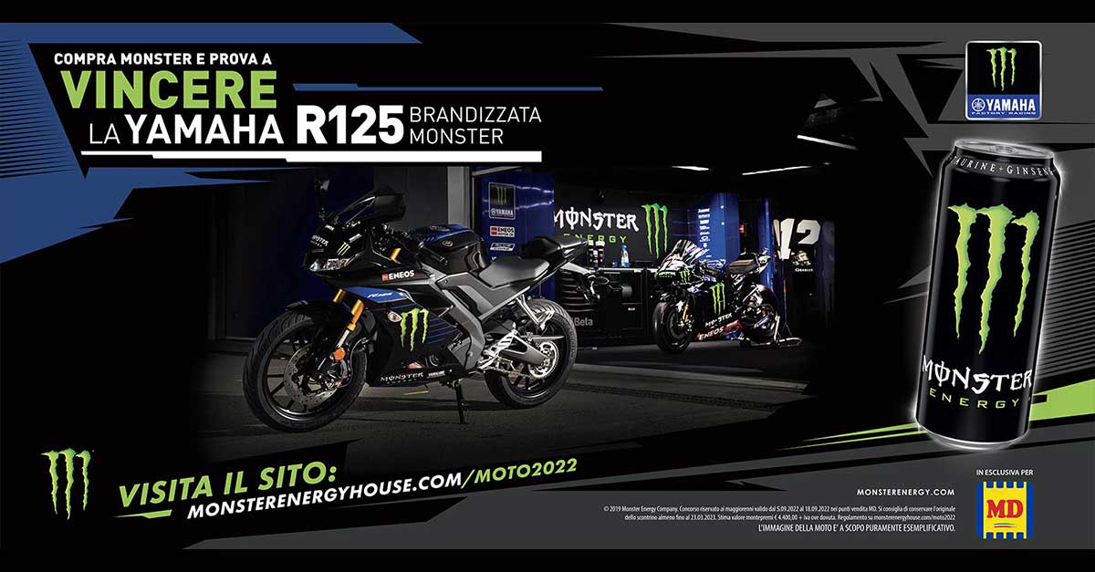 Vinci Yamaha R125 brandizzata Monster