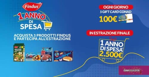 Un anno di spesa con Findus concorsi con acquisto