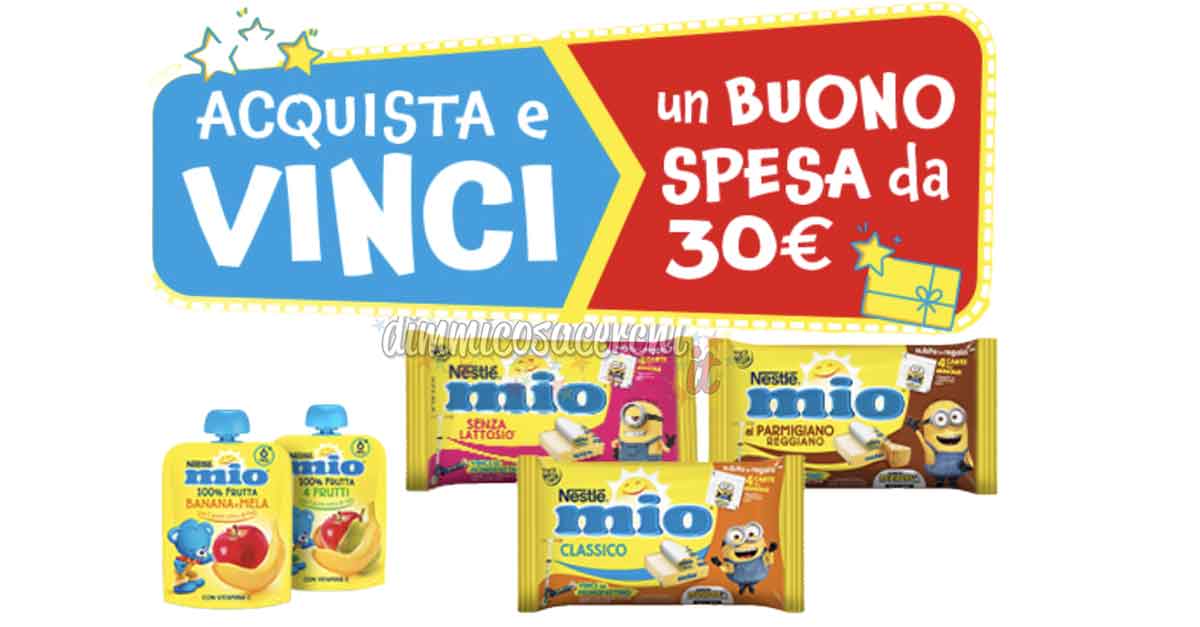 Vinci buoni spesa con Mio concorsi con acquisto concorsi a premi