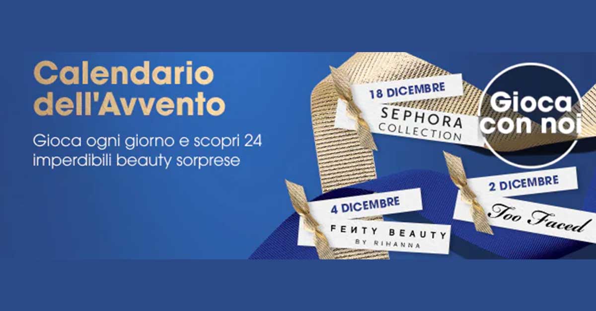 Concorso Calendario Avvento Sephora