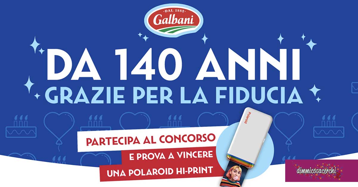 Concorso Galbani: vinci gratis Polaroid Hi Print