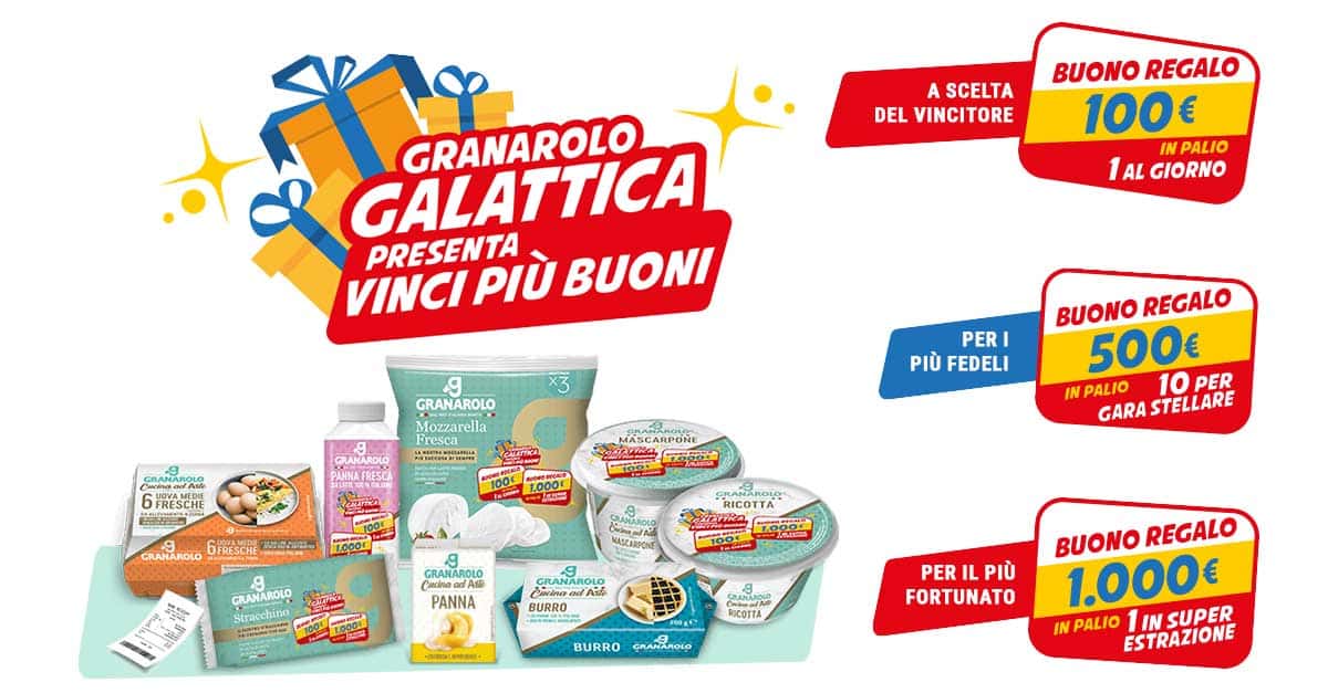 Concorso Granarolo "Vinci più buoni"