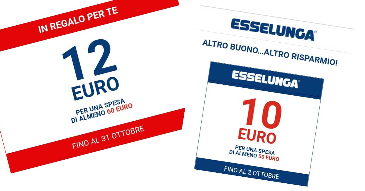 Buoni sconto Esselunga