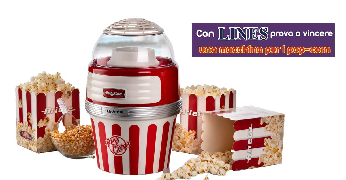 Con Lines puoi vincere una macchina per popcorn