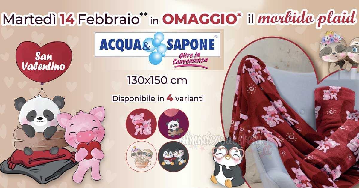 Acqua&Sapone omaggio di San Valentino