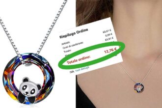 Collana argento panda