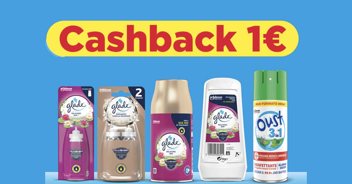 Glade e Oust 3in1 Cashback