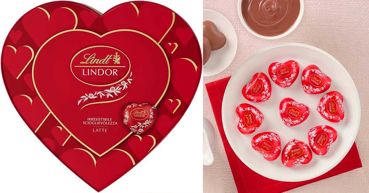 Cioccolatini Lindor a forma di cuore: solo 5,79€ da qui!