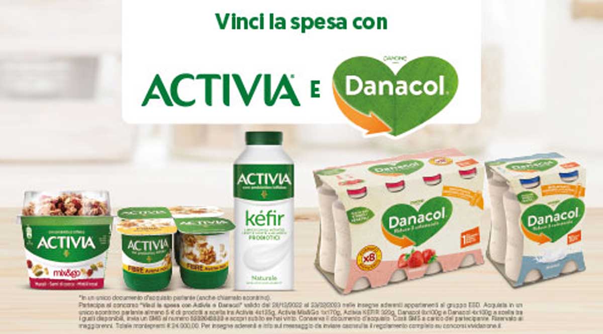 Vinci la spesa con Activia e Danacol