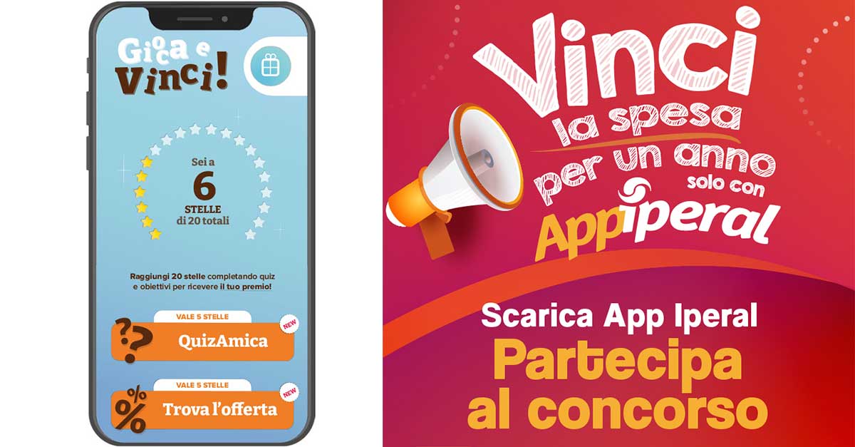 Vinci la spesa per un anno con l'App Iperal