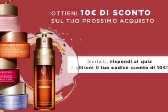 10€ di sconto subito Clarins