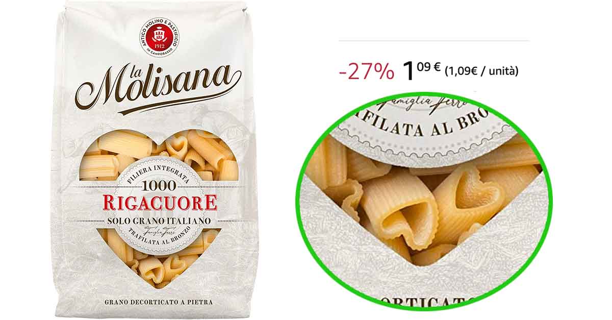 La Molisana Pasta Rigacuore sconto Amazon