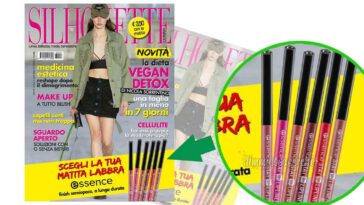 Silhouette donna con matita labbra Essence