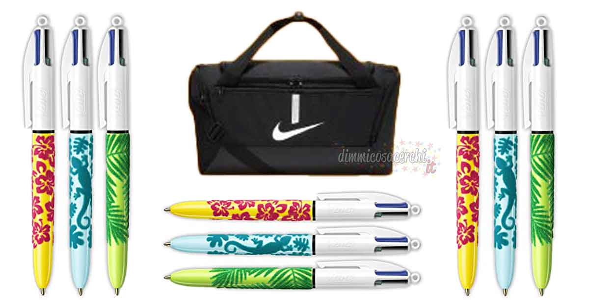 Concorso penne BIC 4 colori: vinci 1.000 borsoni NIKE