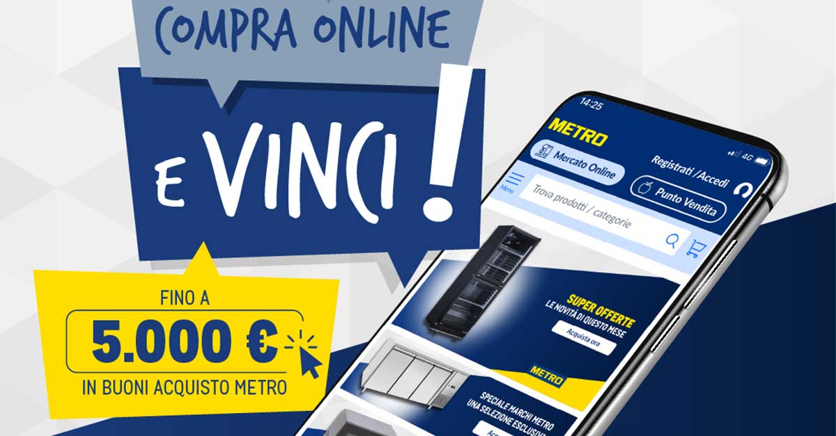 Metro: compra online e vinci