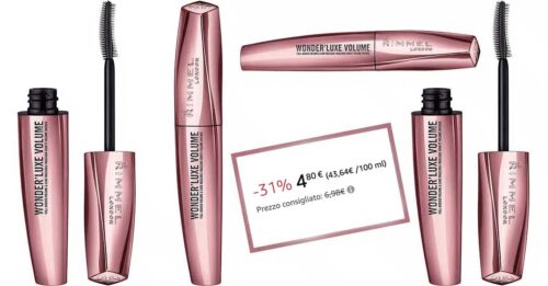 Rimmel London Mascara Volumizzante Wonder'Luxe con Oli Preziosi