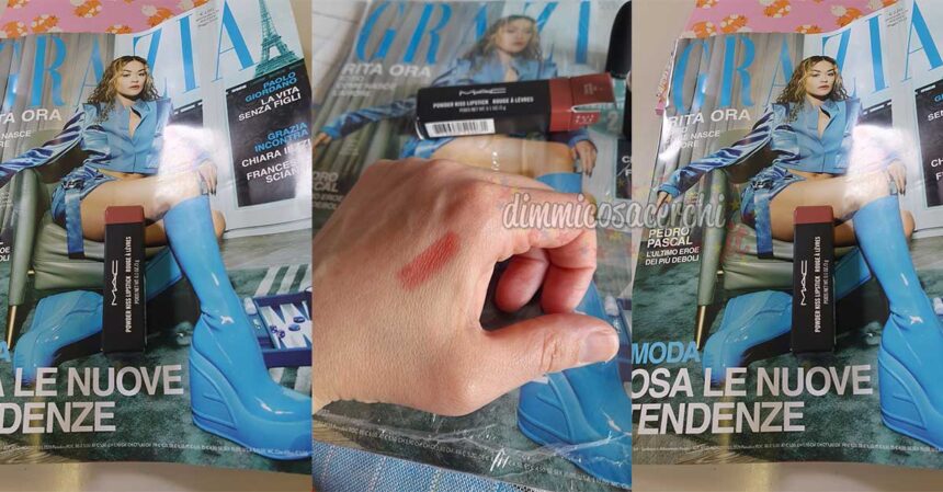 Rivista Grazia con omaggio rossetti MAC