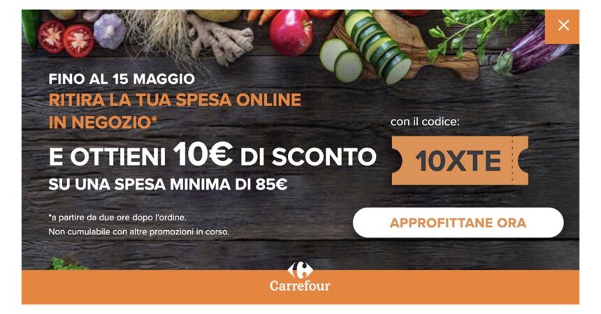 carrefour sconto spesa online