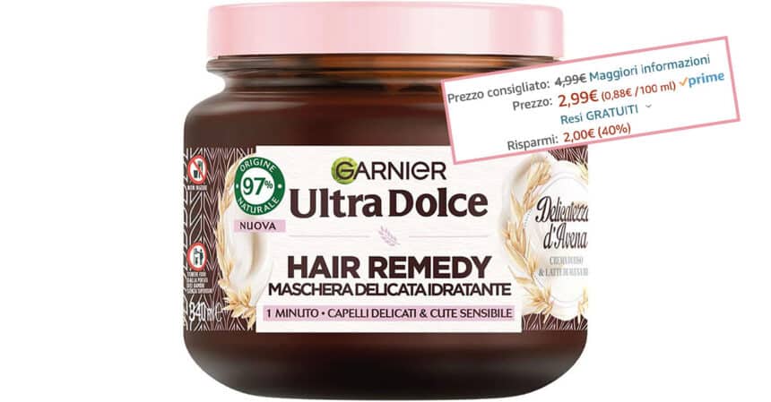 Garnier Ultra Dolce Maschera Idratante Delicata Hair Remedy