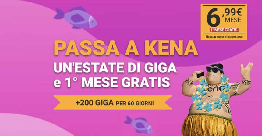 Passa a Kena: hai il 1° mese gratis e altri vantaggi!