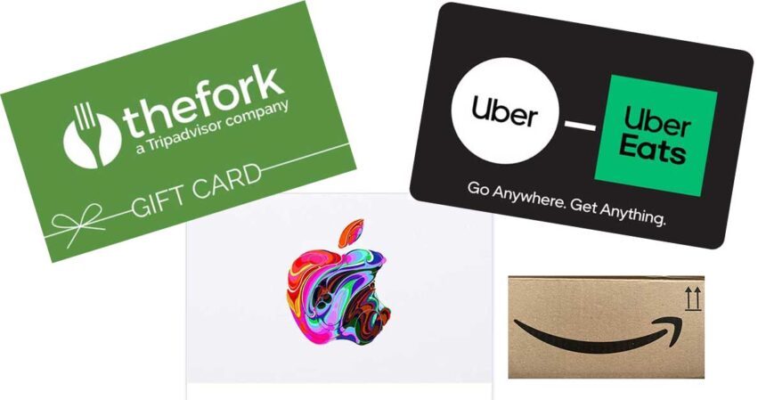 Risparmia su Gift Card TheFork, Uber e Buoni Regalo Apple