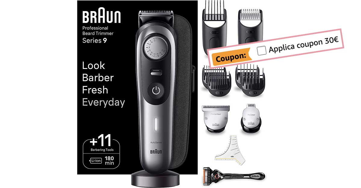 Promozione Amazon risparmia 30€ sull'acquisto del rasoio elettrico
