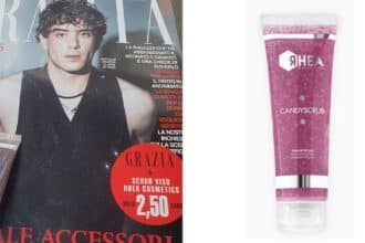 In edicola Grazia con scrub viso Rhea Cosmetics