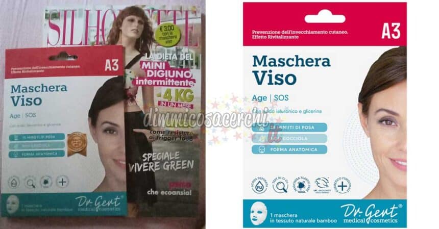 In edicola Silhouette con maschera viso Dr Gert