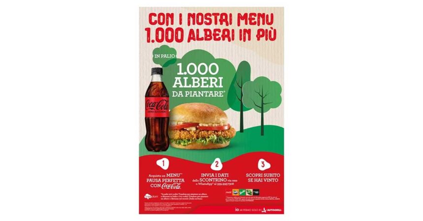 Vinci un albero a distanza con Autogrill e Coca-Cola