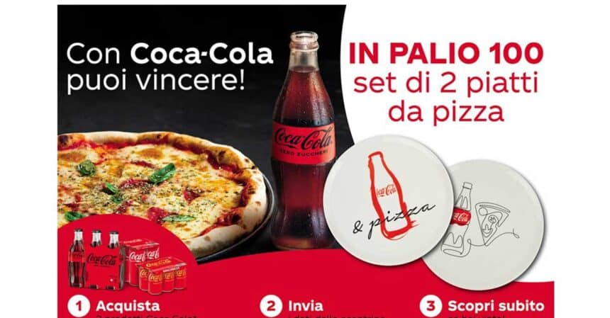 Vinci set di piatti per pizza Coca-Cola