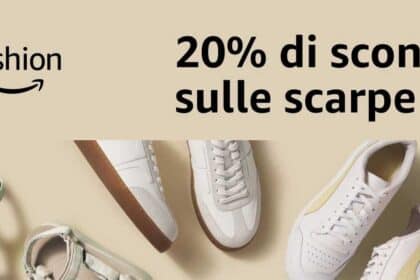 Amazon: 20% di sconto sulle scarpe!